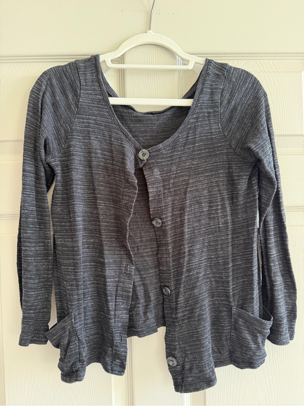 Beyond Yoga Charcoal Gray Button-Front Women's Cardigan